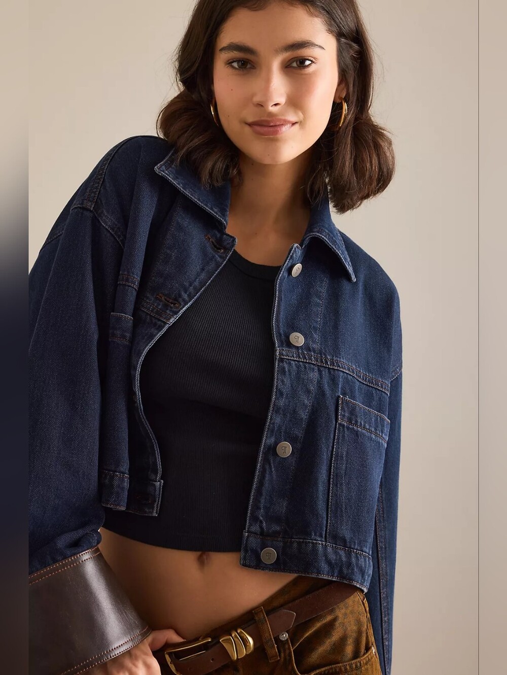Anthropologie Pilcro Cuffed Crop Denim Jacket BNWT XL - Picture 5 of 7